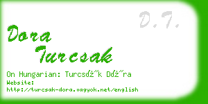 dora turcsak business card